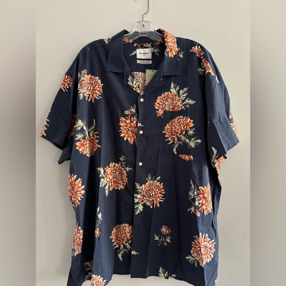 Goodfellow & Co Navy Floral Button Down Shirt